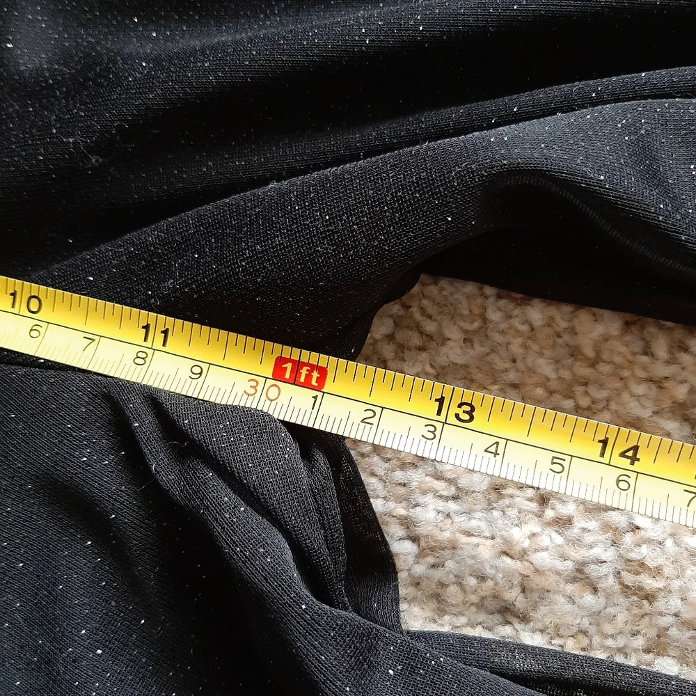 ONYX NITE - Black Flowy Sparkly Palazzo - Size: L - Picture 13 of 16